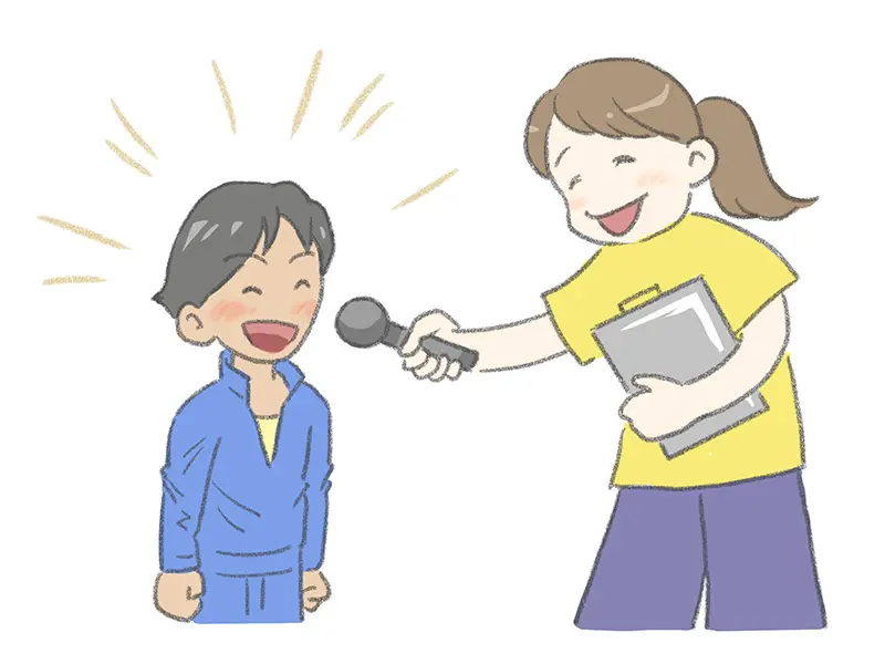 レーシングカートレースヒーローインタビュー