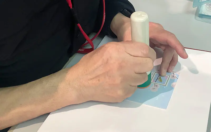 東京都豊島区切手の博物館Otegamiフリマでの押印